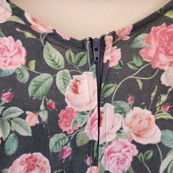 Retrolicious Womens Greta Dress Size XL Multicolor Floral V-Neck Retro Modcloth - Picture 14 of 15